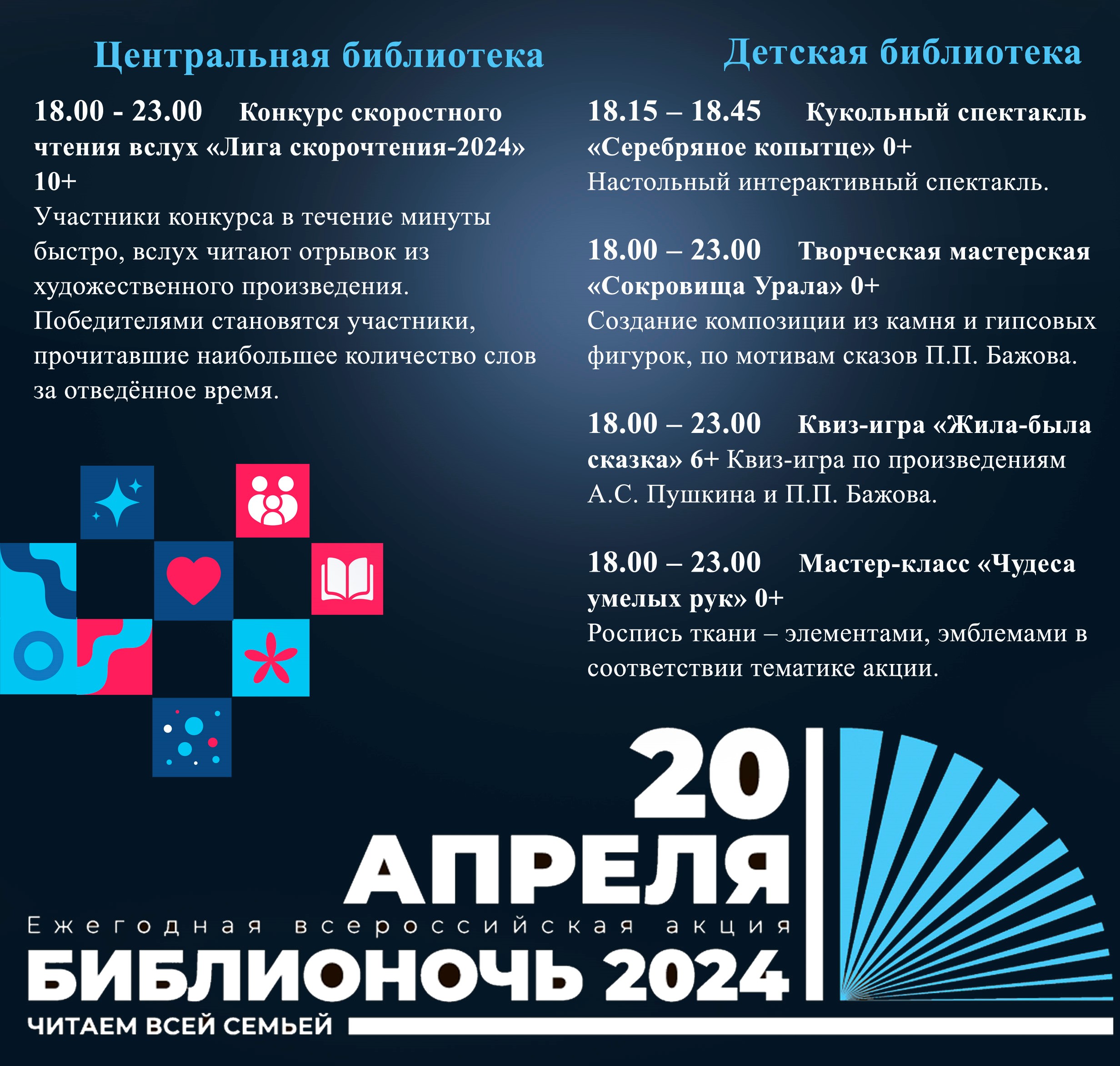 Библионочь 2024 - Муниципальное бюджетное учреждение 